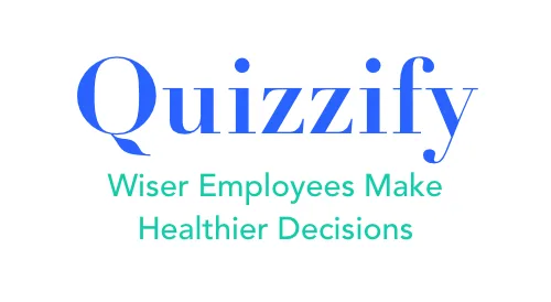 Quizzify logo with the tagline "Wiser Employees Make Healthier Decisions"